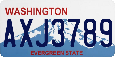 WA license plate AXJ3789