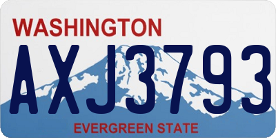 WA license plate AXJ3793