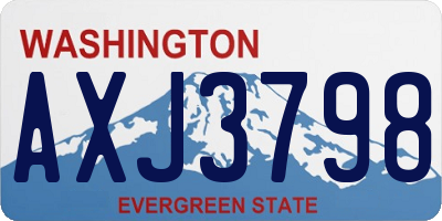 WA license plate AXJ3798