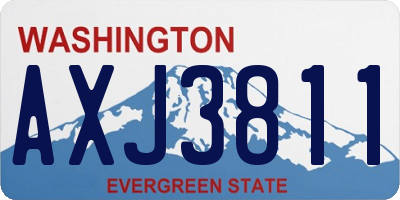 WA license plate AXJ3811