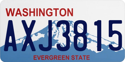 WA license plate AXJ3815