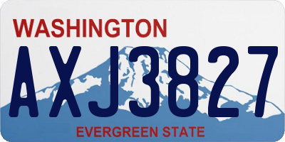 WA license plate AXJ3827