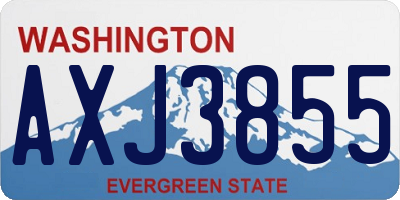 WA license plate AXJ3855