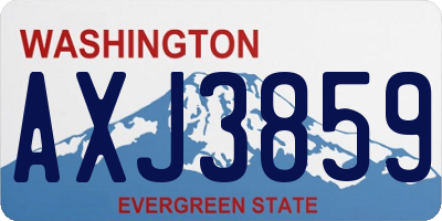 WA license plate AXJ3859