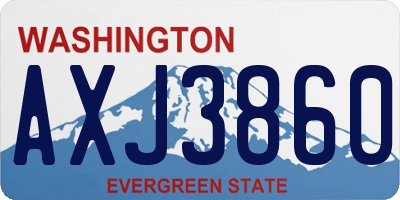 WA license plate AXJ3860