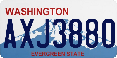 WA license plate AXJ3880