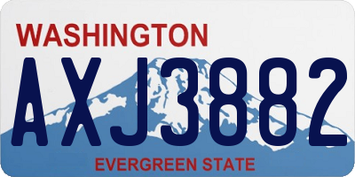 WA license plate AXJ3882