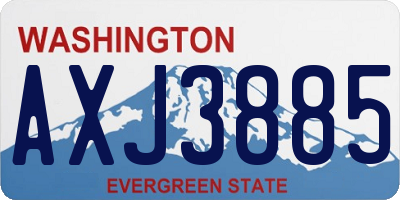 WA license plate AXJ3885