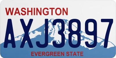 WA license plate AXJ3897