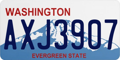 WA license plate AXJ3907