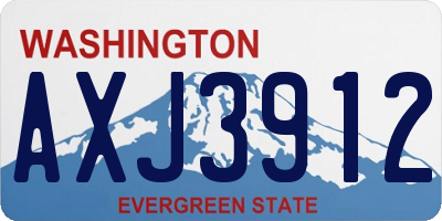 WA license plate AXJ3912