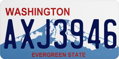WA license plate AXJ3946