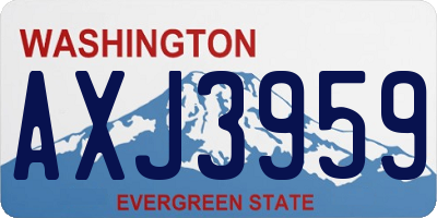 WA license plate AXJ3959