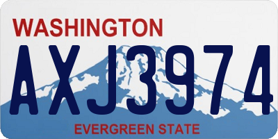 WA license plate AXJ3974