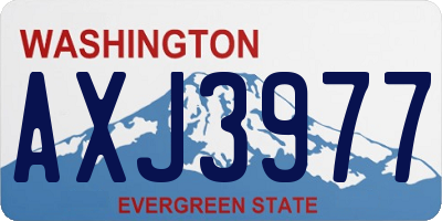 WA license plate AXJ3977