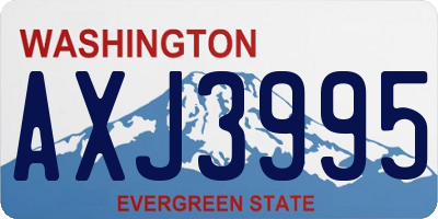 WA license plate AXJ3995