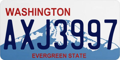 WA license plate AXJ3997