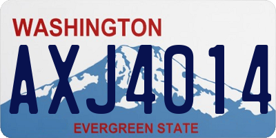 WA license plate AXJ4014