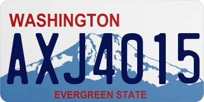 WA license plate AXJ4015