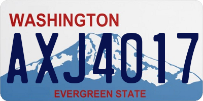 WA license plate AXJ4017