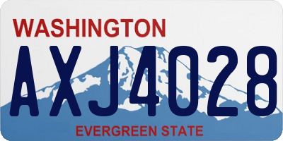 WA license plate AXJ4028