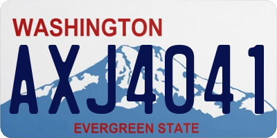 WA license plate AXJ4041