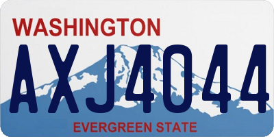 WA license plate AXJ4044