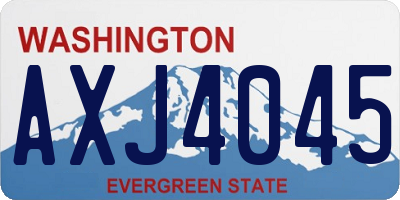 WA license plate AXJ4045