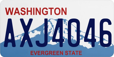 WA license plate AXJ4046