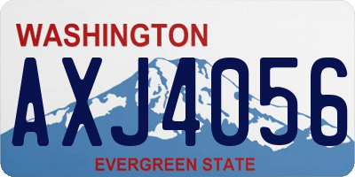 WA license plate AXJ4056