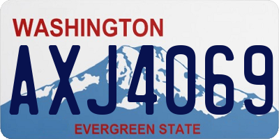 WA license plate AXJ4069