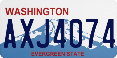WA license plate AXJ4074