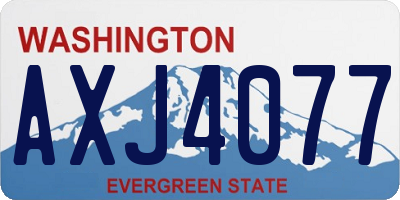 WA license plate AXJ4077