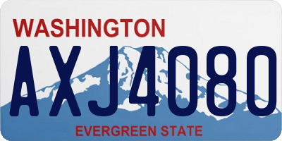 WA license plate AXJ4080