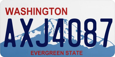 WA license plate AXJ4087