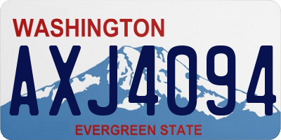 WA license plate AXJ4094