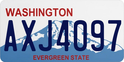 WA license plate AXJ4097