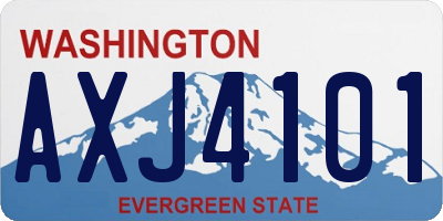 WA license plate AXJ4101