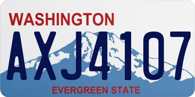 WA license plate AXJ4107