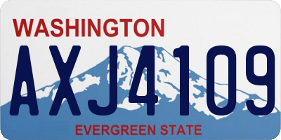 WA license plate AXJ4109