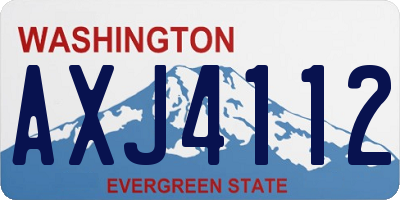 WA license plate AXJ4112