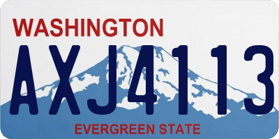 WA license plate AXJ4113