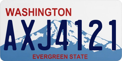 WA license plate AXJ4121