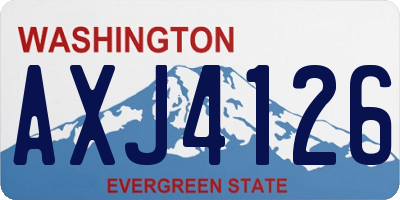 WA license plate AXJ4126