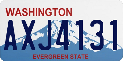 WA license plate AXJ4131