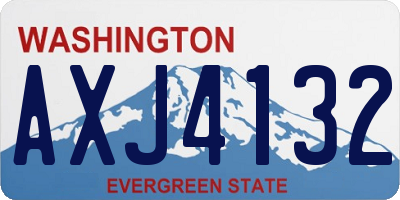 WA license plate AXJ4132