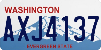 WA license plate AXJ4137