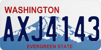 WA license plate AXJ4143