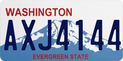 WA license plate AXJ4144