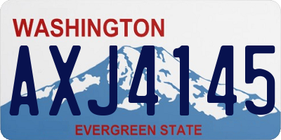 WA license plate AXJ4145